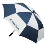 Vented Auto Open Golf Umbrella, Navy/White