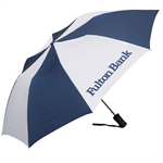 Compact Auto Open Umbrella, Navy/White